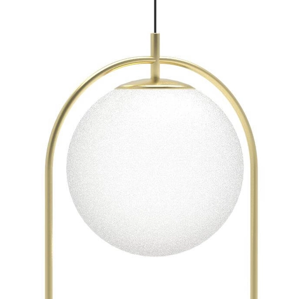 Szklana lampa wisząca Coco AZ4982 eliptyczna złota