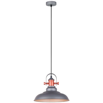 Industrialna LAMPA wisząca TEMPER MDM-2986/1 GR Italux metalowa OPRAWA loftowy ZWIS szary miedziany