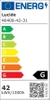 Wisząca lampa LED Talowe 46400/42/31 Lucide LED 39W 3000K ring biały