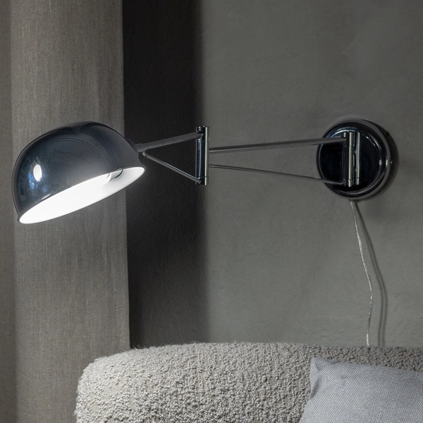 Kinkiet metalowy Portland 108623 Markslojd loftowy z kloszem chrom