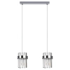 Podwójna lampa wisząca glamour Vetro LP-2910/2L CH kryształowa chrom