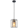 Industrialna lampa wisząca Kalula PND-78901-1-BK+AMB kuchenny zwis czarny bursztynowy