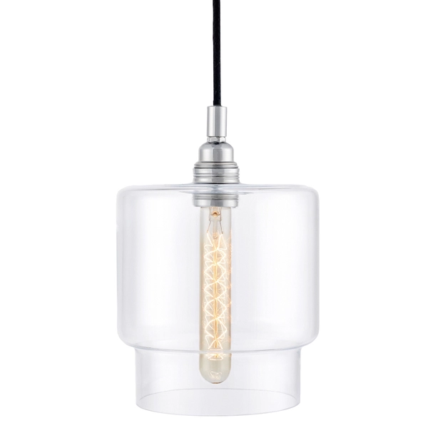 LAMPA wisząca LONGIS 10523409 Kaspa metalowa OPRAWA listwa ZWIS szklany przezroczysty