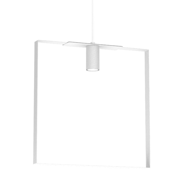Wisząca lampa do sypialni ORTIGA 5157 Shilo geometryczna biała