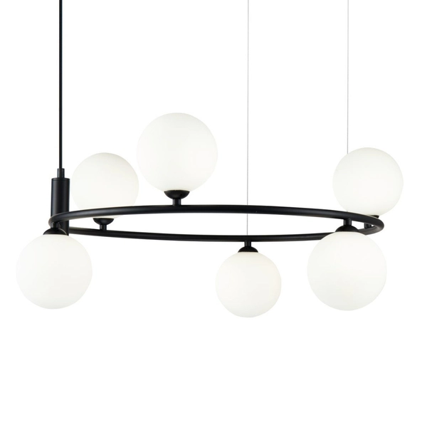 LAMPA wisząca RING MOD013PL-06B Maytoni modernistyczna OPRAWA szklane kule zwis czarny