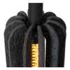 Lampa wisząca Rafal 45492/13/36 nad kanapę filc czarna szara