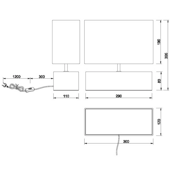 Nocna lampka Woody R50181080 RL Light ekologiczna drewniana czarna