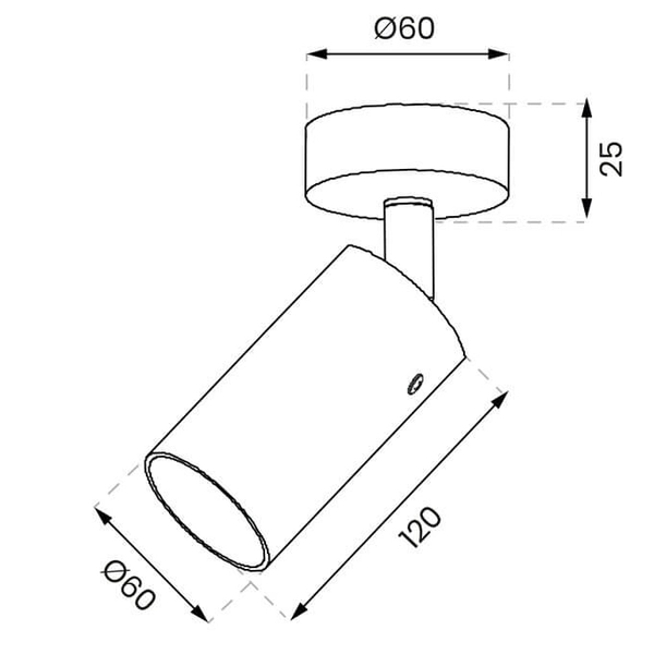 Reflektorek sufitowy Ricky ML0689 Milagro do salonu spot tubka złoty