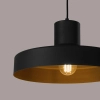 Metalowa lampa wisząca BILO czarna SL.1703 owalna 1xE27