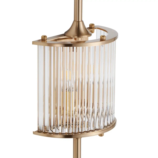 Kinkiet ścienny antyczny SERGIO ST-DL8534 złoty transparentny szklany metal G9 do salonu