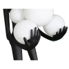 Lampa podłogowa do salonu Woman F9312 Step kule balls białe czarne