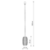 Lampa wisząca Puket 11160 pleciona lampion krata japandi bambusowa biała
