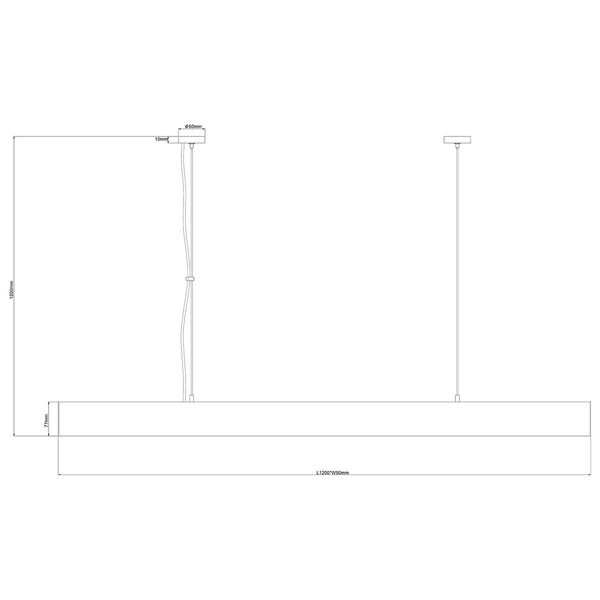 Lampa zwisająca Cali LP-1301/1P L WH Smart LED 47W 3000-6000K biała