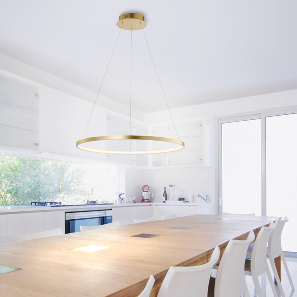 Lampa zwieszana Circle 11524-12 Just Light LED 33W 3000K ring złoty