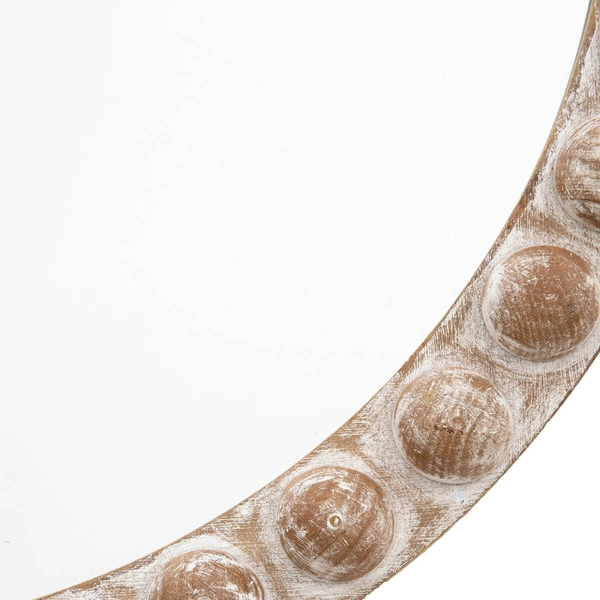 Szklane lustro okrągłe Millbrook 5056693538011 vintage naturalne