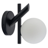 Szklana lampa ścienna ZOE 33328 Sigma modernistyczna kula czarna