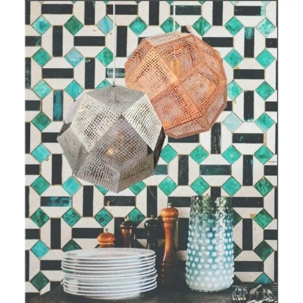 Geometryczna lampa wisząca Futuri star ST-5001 SILVER Step siatka chrom