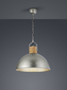 Wisząca LAMPA loftowa DELHI 303400167 Trio metalowa OPRAWA kopuła ZWIS industrialny nikiel brązowy