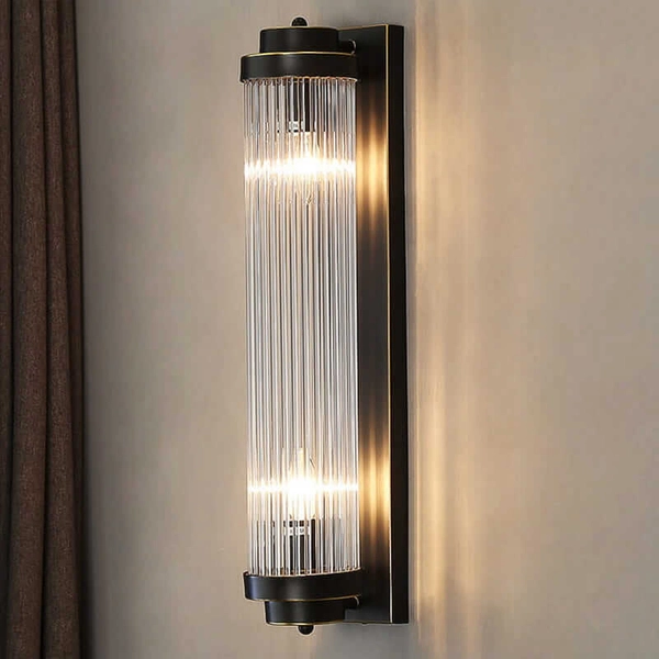 Kinkiet kryształowy Ionic CGIONIC-BLACK-PEARL1 COPEL kolumna perłowa czarna