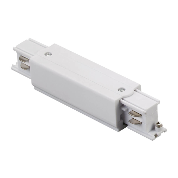Łącznik prosty do szyn 3-fazowych 327901 metalowy biały