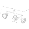 Lampa sufitowa ARTEMIS czarna SL.1107 industrialna 3xE14 druciana