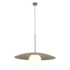 Lampa zwisająca nad stołem Slate 10910 owalny klosz mleczna kula beżowy
