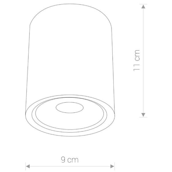 Sufitowa LAMPA zewnętrzna EDESA LED 6W 3000K 9108 Nowodvorski metalowa OPRAWA tuba tarasowa IP54 biała