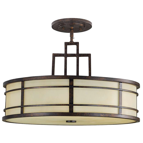 LAMPA wisząca FE-FUSION-P-L Elstead FEISS metalowa OPRAWA industrialna okrągła brąz
