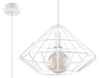 Druciana LAMPA wisząca SL.0293 industrialna OPRAWA zwis druciak metalowy biały