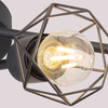 Druciana LAMPA sufitowa XARA I 54802S-3D Globo industrialna OPRAWA metalowy plafon pręty czarne