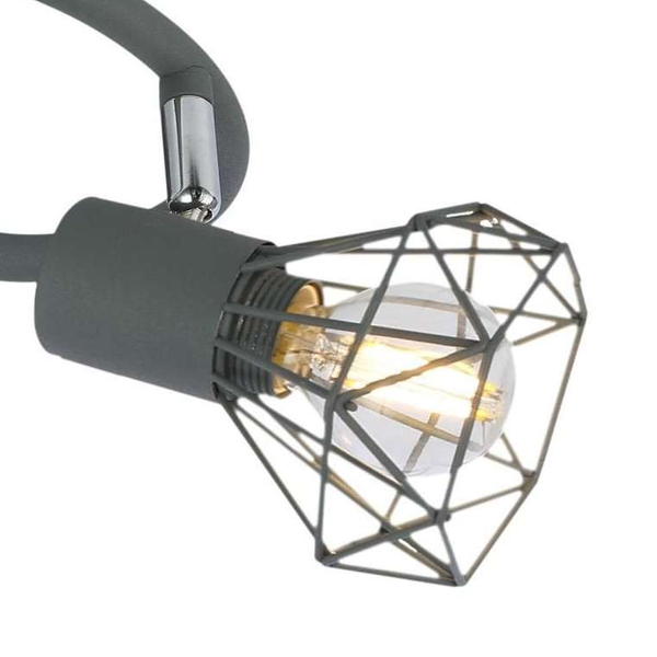 LAMPA sufitowa VERVE 98-60990 Candellux metalowa OPRAWA regulowane reflektorki druciane szare