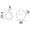 Sufitowa lampa metalowa TOLATA LE44755 LED 14W 3000K okrągła biała