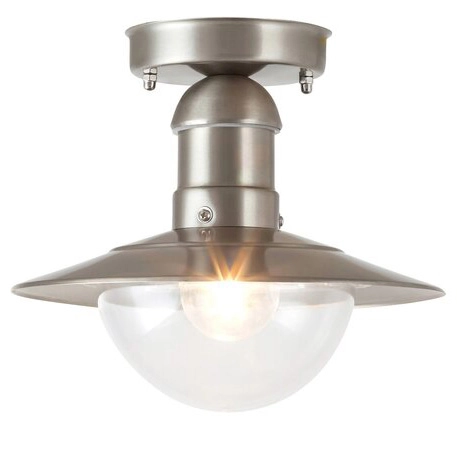 Zewnętrzna LAMPA sufitowa OSLO 8763 Rabalux industrialna OPRAWA do ogrodu outdoor IP44 stal nierdzewna