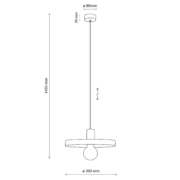 Wisząca lampa do jadalni Sila 10761 dysk zwis zielony
