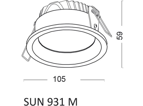 Wpust do łazienki Sun 293101103 Elkim LED 6W 3000K okrągły IP44 czarny