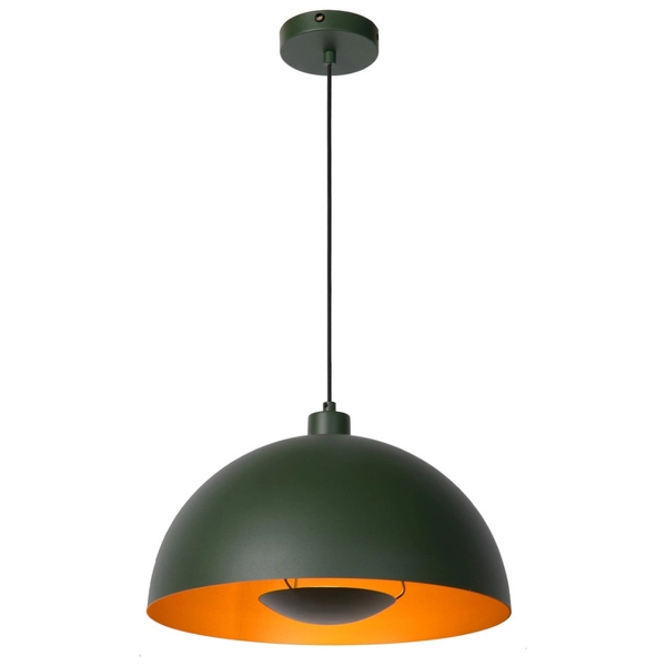 LAMPA wisząca SIEMON 45496/01/33 Lucide metalowa OPRAWA hygge ZWIS kopuła zielony