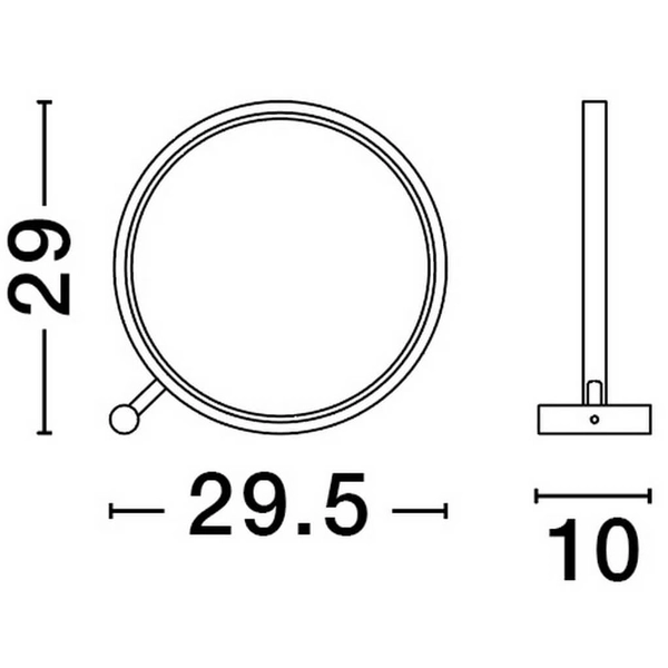 Lampka pierścieniowa nocna TUCUMAN LE44518 LED 12W 3000K ring czarna