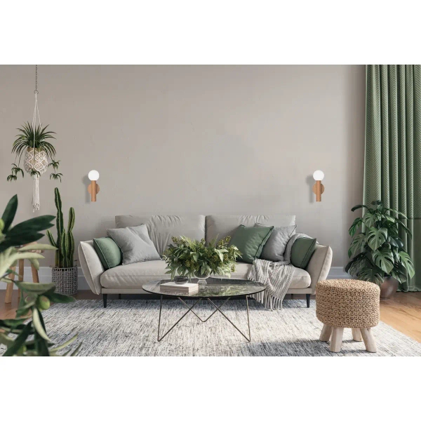 Naścienna lampa kulista Filano WL-33574-1-WD biała brązowa