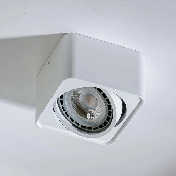 Lampa natynkowa sufitowa Paola AZ4128 cube kostka biała
