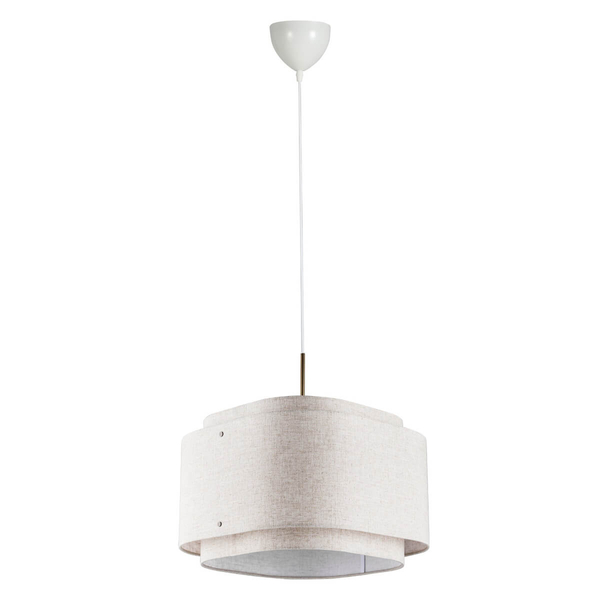 Lampa wisząca abażurowa Takai 2320403018 DFTP do jadalni beżowa