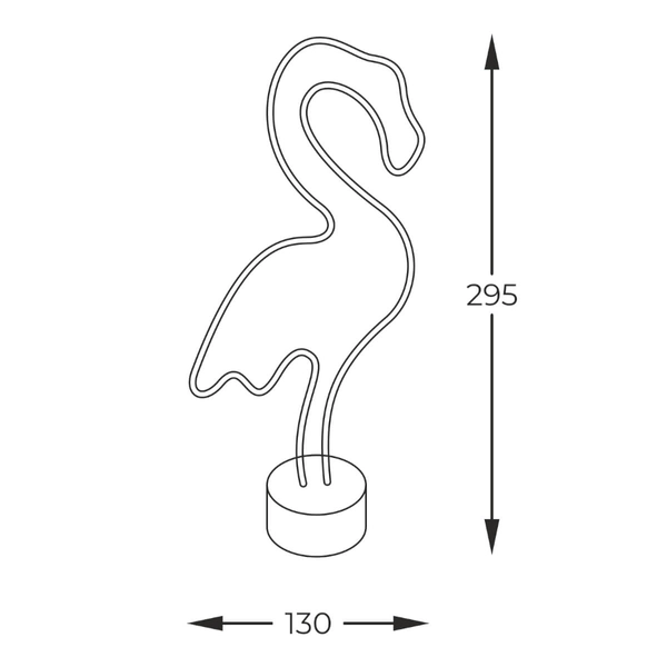 Lampka nocna do pokoju dziecięcego Neon FM-NB23 Zumaline LED flaming różowy
