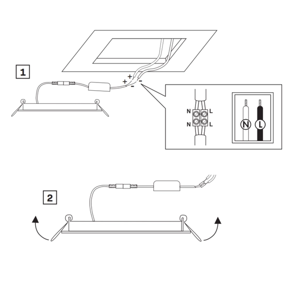 Podtynkowa lampa sufitowa RIGEL 324146 LED 10W 4000K panel czarny