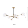 Wisząca lampa do jadalni Vignette VIG0645-20 szklane kule mosiądz