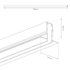 Podtynkowa szyna magnetyczna 100cm Magnetic Track ML2181 czarny