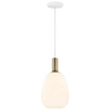 Szklana lampa wisząca nad stół Alton 47303001 biały złoty