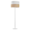 Podłogowa lampa jutowy klosz Linobianco 5241 TK Lighting brązowa biała