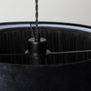 Materiałowa lampa wisząca Fonte ABR-LWAF-E27 Abruzzo aksamit czarny