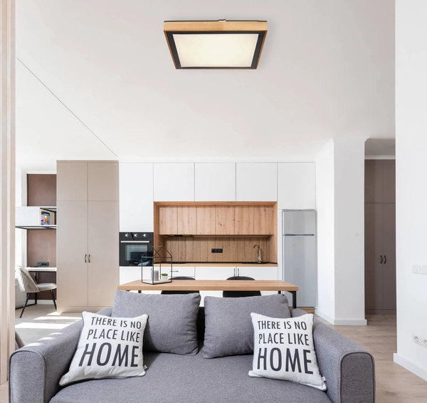 Sufitowa lampa drewniana Bruno 41764-24Q LED 24W 3000-4500-6000K eko