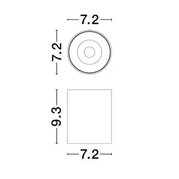 Podłużna lampa sufitowa downlight LUMERCA LE45511 LED 10W 3000K tuba biała