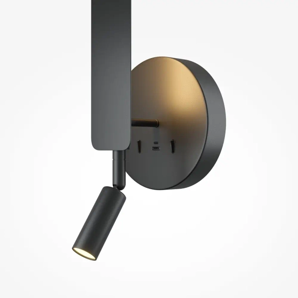 Regulowany kinkiet naścienny Combo MOD214WL-L8B3K1 czarny